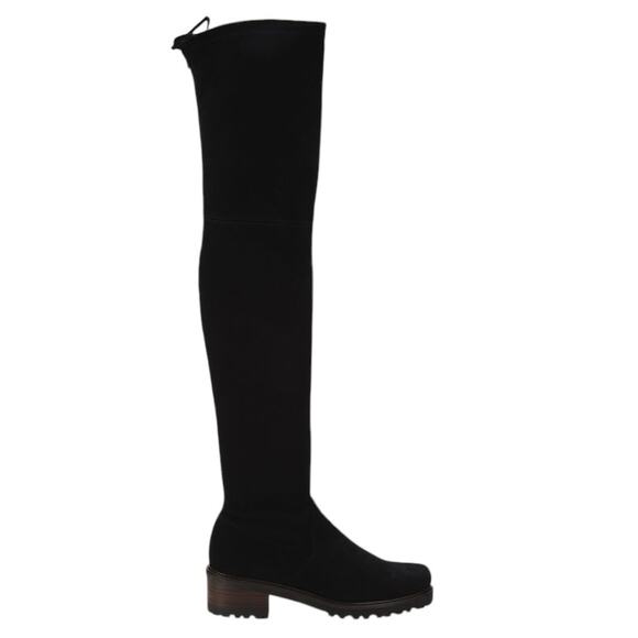 Stuart Weitzman NWOB Blair Suede Over-The-Knee Boots Black 4.5 B S4836 OTK - Picture 1 of 14